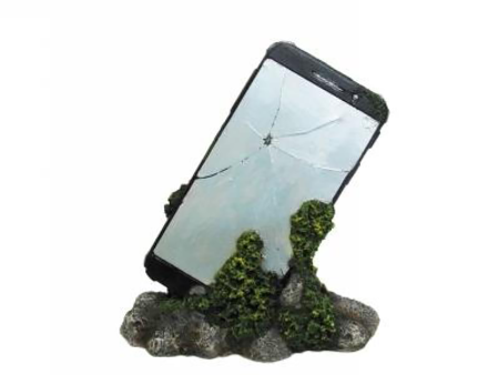 Classic Broken Mobile Phone Aquarium Ornament 155 x 80 x 162mm Hot on Sale