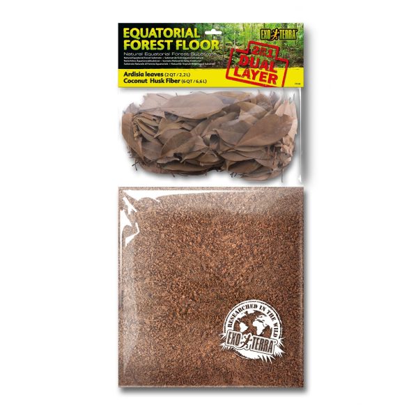 Exo Terra Equatorial Forest Floor - Dual Layer Substrate - Ardisia Leaves & Coconut Husk Fiber Hot on Sale