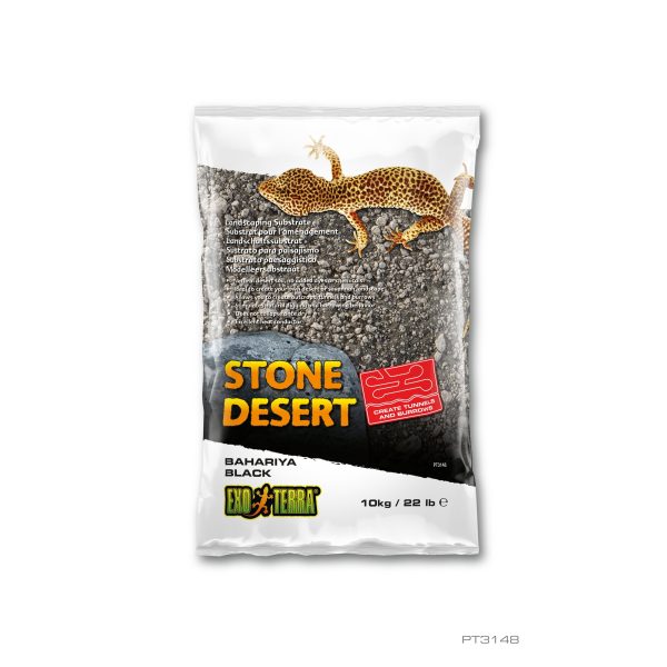 Exo Terra Stone Desert Substrate - Bahariya Black - 10 kg Fashion