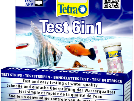 Tetra Test 6in1 - Aquarium Test Kit 25 Strips PH, KH, GH, N02, NO3, CL2 Discount