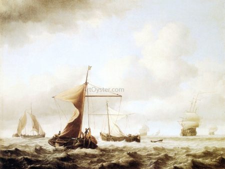 A Brisk Breeze by The Younger Willem Van de Velde - Hand-Painted Oil Painting on Canvas Online Hot Sale