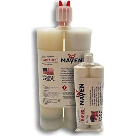 Maven MMA 560 - Slow Set 60 minutes MMA Marine-Optimized Adhesive - White or Black, Thick High Viscosity 1:1 ratio Online Hot Sale