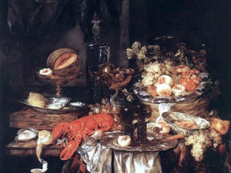 Banquet Still-Life with a Mouse by Abraham Van Beyeren - Hand-Painted Oil Painting on Canvas Cheap