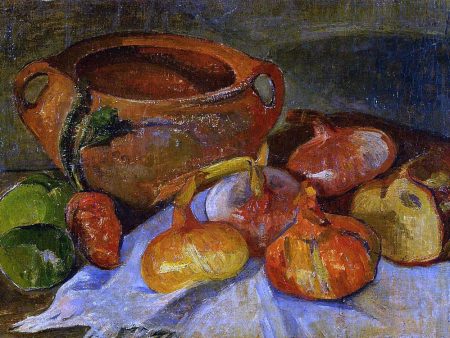 Still Life: Pit, Onions, Bread and Green Apples by Jacob De Haan - Hand-Painted Oil Painting on Canvas Sale