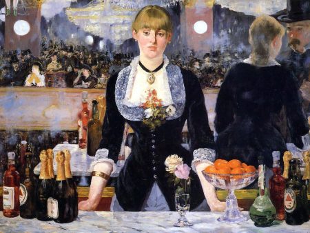 A Bar at the Folies-Bergere by Edouard Manet - Hand-Painted Oil Painting on Canvas Discount