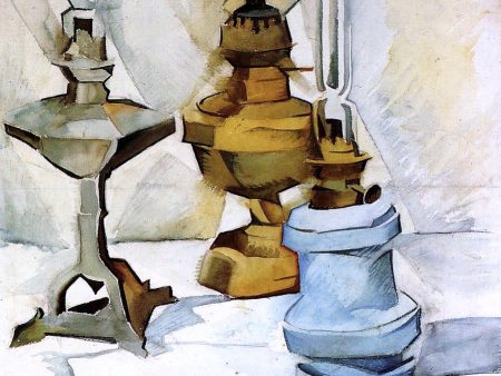 Three Lamps by Juan Gris - Hand-Painted Oil Painting on Canvas Online Hot Sale