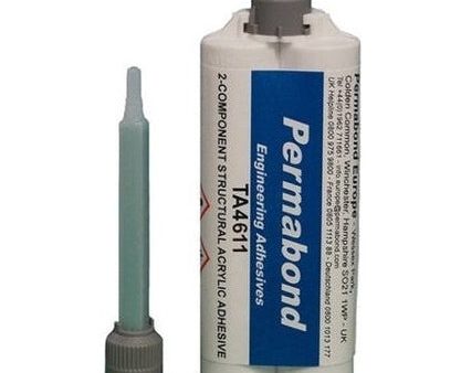 Permabond TA4611 Polyolefin & Rubber Bonder Thin Viscosity 10-16 min Acrylic MMA Adhesive Off-White Discount