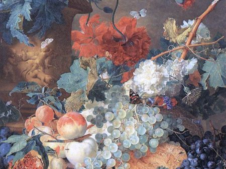 Fruit and Flowers by Jan Van Huysum - Hand-Painted Oil Painting on Canvas Online