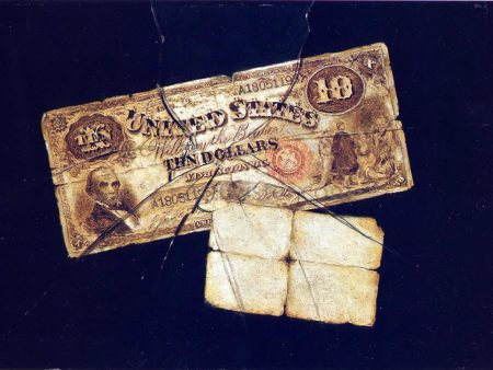 A Ten Dollar Bill by Nicholas Alden Brooks - Hand-Painted Oil Painting on Canvas Online now