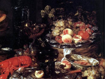 Banquet Still-Life with a Mouse (detail) by Abraham Van Beyeren - Hand-Painted Oil Painting on Canvas Fashion