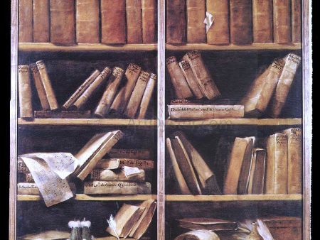 Bookshelves by Giuseppe Maria Crespi - Hand-Painted Oil Painting on Canvas Online Hot Sale