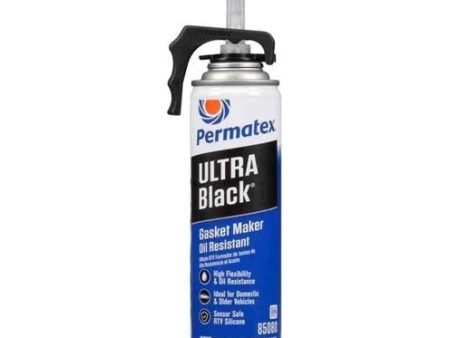 PERMATEX 85080 ULTRA BLACK Max Oil Resistance Gasket Maker - 9.5 oz net wt. PowerBead can on Sale