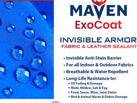 Maven Invisible Armor Fabric & Leather Sealant - Invisible Armor - Water Repellent Protection against stains, damage, liquids Supply