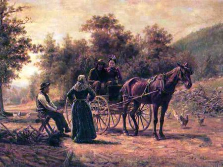 Return to the Farm by Edward Lamson Henry - Hand-Painted Oil Painting on Canvas For Cheap