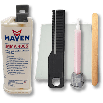 Maven MMA 4005 Acrylic - Fast Set 5-Min Toughened Impact Resistant MMA Adhesive-Thick High Viscosity Blue-10:1 ratio Fashion