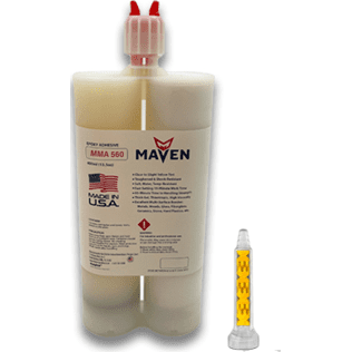 Maven MMA 560 - Slow Set 60 minutes MMA Marine-Optimized Adhesive - White or Black, Thick High Viscosity 1:1 ratio Online Hot Sale