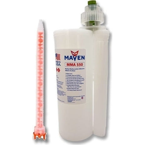 Maven MMA550 Non-Sag Gel, UV Stable White 45-60 Minute MMA Adhesive for Marine and Underwater bonding of Plastics Metals & Composites Fashion