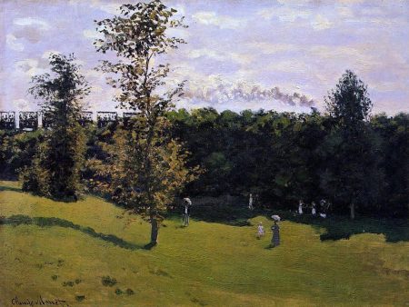 Train in the Country by Claude Oscar Monet - Hand-Painted Oil Painting on Canvas Online Hot Sale