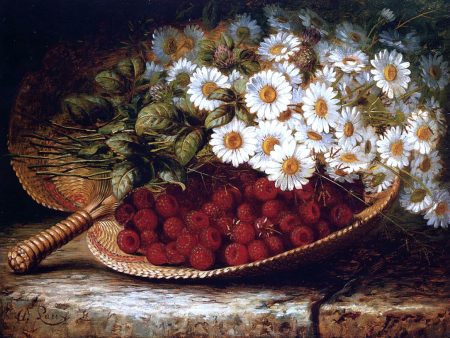 A Summer Still Life by August Laux - Hand-Painted Oil Painting on Canvas Hot on Sale