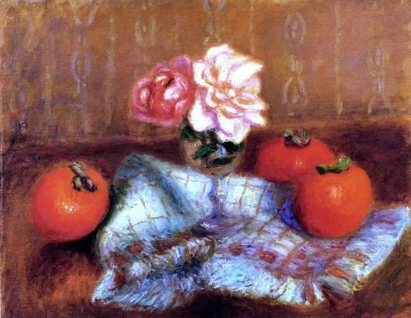 Roses And Persimmons by William James Glackens - Hand-Painted Oil Painting on Canvas Online Sale