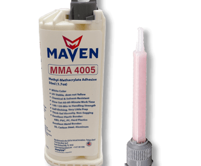 Maven MMA 4005 Acrylic - Fast Set 5-Min Toughened Impact Resistant MMA Adhesive-Thick High Viscosity Blue-10:1 ratio Fashion