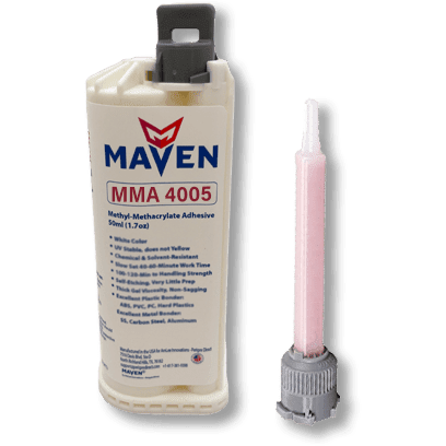 Maven MMA 4005 Acrylic - Fast Set 5-Min Toughened Impact Resistant MMA Adhesive-Thick High Viscosity Blue-10:1 ratio Fashion