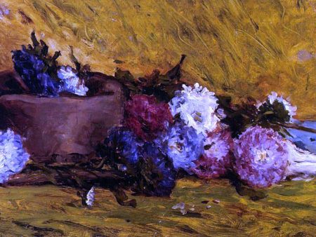 China Asters, Hat and Book by Paul Gauguin - Hand-Painted Oil Painting on Canvas Online now