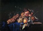 Still-Life with Fruit and a Crystal Vase by Willem Van Aelst - Hand-Painted Oil Painting on Canvas Online now