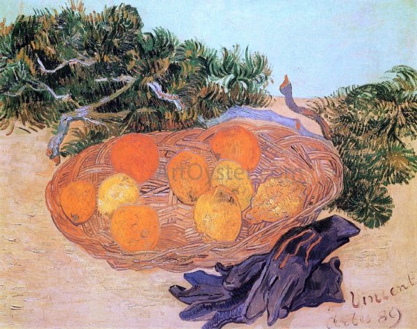 Still Life with Oranges and Lemons with Blue Gloves by Vincent Van Gogh - Hand-Painted Oil Painting on Canvas Online