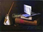 Still Life with Letter to Mr. Lask by William Michael Harnett - Hand-Painted Oil Painting on Canvas Hot on Sale