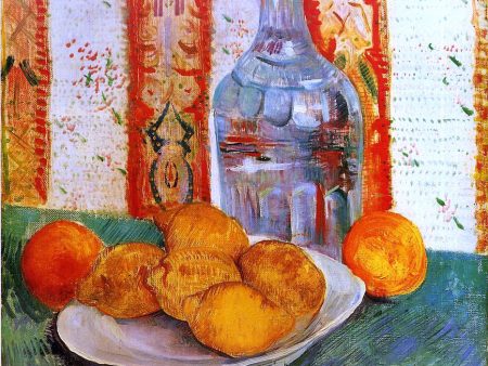 Still Life with Decanter and Lemons on a Plate by Vincent Van Gogh - Hand-Painted Oil Painting on Canvas Online Hot Sale