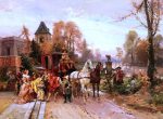 The Arrival of the Baby by Cesare-Auguste Detti - Hand-Painted Oil Painting on Canvas Discount