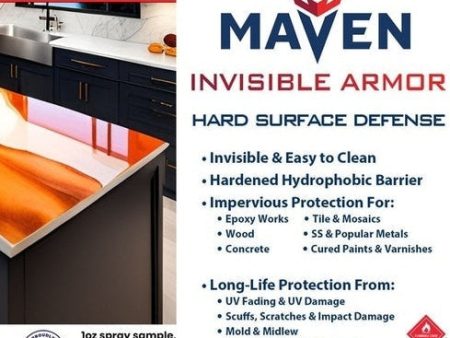 Maven Invisible Armor - Hard Surface Defense - Chemical-Repellant Hardened Clear Coat for all hard surfaces Online Hot Sale