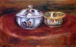 Sugar Bowl and Earthenware Bowl by Pierre Auguste Renoir - Hand-Painted Oil Painting on Canvas Sale