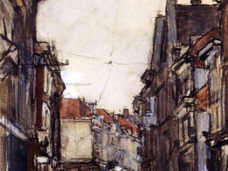 A Busy Street, The Hague by Floris Arntzenius - Hand-Painted Oil Painting on Canvas Fashion