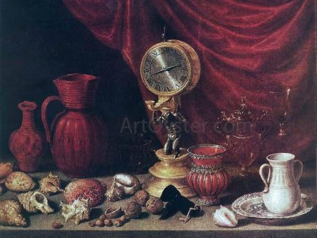 Still-Life with a Pendulum by Antonio De Pereda - Hand-Painted Oil Painting on Canvas For Discount