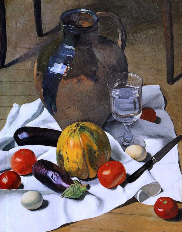 A Still Life with Large Earthenware Jug by Felix Vallotton - Hand-Painted Oil Painting on Canvas For Sale