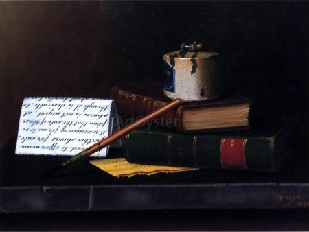 The Broker s Table by William Michael Harnett - Hand-Painted Oil Painting on Canvas Online Hot Sale