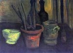 Still Life with Paintbrushes in a Pot by Vincent Van Gogh - Hand-Painted Oil Painting on Canvas Sale