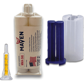 Maven MMA 560 - Slow Set 60 minutes MMA Marine-Optimized Adhesive - White or Black, Thick High Viscosity 1:1 ratio Online Hot Sale