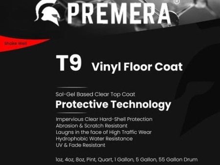 Premera T9 Vinyl Floor Coat VCT LVT LVP Impervious Silicon Dioxide (SIO2) Barrier Online now