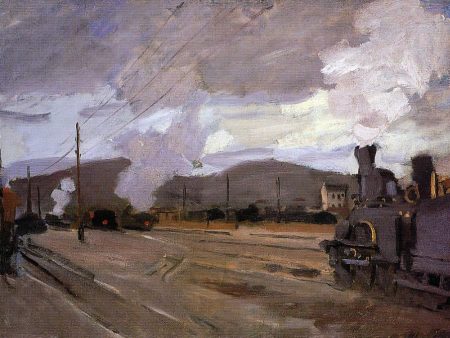 The Railroad Station at Argenteuil by Claude Oscar Monet - Hand-Painted Oil Painting on Canvas Online