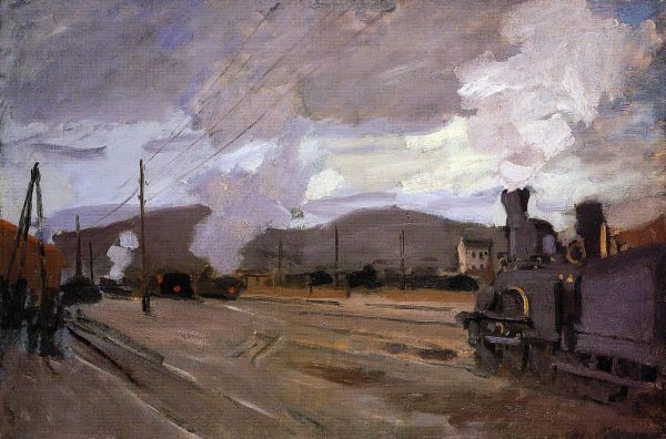 The Railroad Station at Argenteuil by Claude Oscar Monet - Hand-Painted Oil Painting on Canvas Online