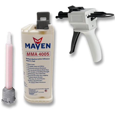 Maven MMA 4005 Acrylic - Fast Set 5-Min Toughened Impact Resistant MMA Adhesive-Thick High Viscosity Blue-10:1 ratio Fashion