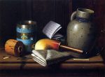 Still Life with Three Castles Tobacco by William Michael Harnett - Hand-Painted Oil Painting on Canvas For Sale