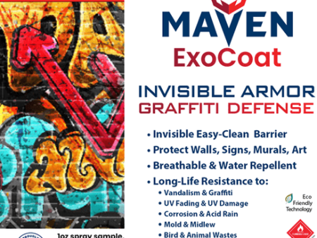 Maven Invisible Armor Graffiti Defense Transparent Protection from Paints, Animal Waste, UV Damage, Impervious Protective Clear Coat Sealant, Liquid Glass Silicon Dioxide (SiO2) on Sale