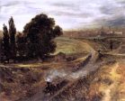 The Berlin-Potsdam Railway by Adolph Von Menzel - Hand-Painted Oil Painting on Canvas Discount