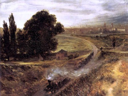 The Berlin-Potsdam Railway by Adolph Von Menzel - Hand-Painted Oil Painting on Canvas Discount