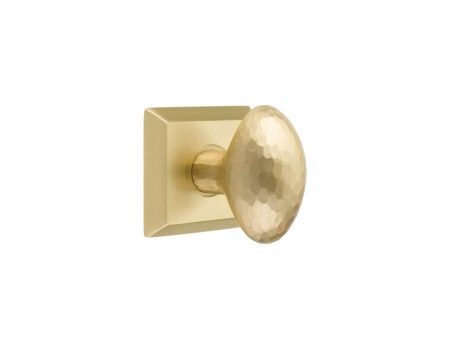 Emtek 8131.LS.HA.LH Passage , Quincy Rosette , L-Square Stem , Hammered Handle LH For Cheap